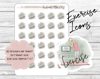 Functional Planner Sticker Icons / Exercise / Fitness / Erin Condren