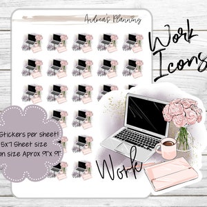 Planner Functional Icon Stickers/ Work / EC