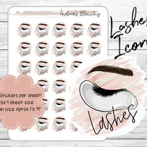 Cils || Autocollants d’icônes fonctionnelles Planner || CE