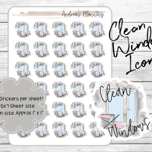 Functional Planner Sticker Icons / Clean Windows / Erin Condren