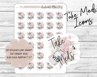 Functional Planner Sticker Icons / Take Meds / Erin Condren