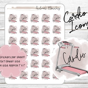 Functional Planner Sticker Icons || Cardio || Fitness || Erin Condren