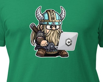 Unisex t-shirt with viking-programmer: Valhalla Debugging Squad