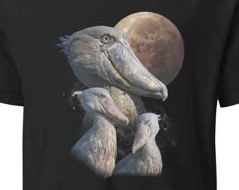 Camiseta con tres lunas de Shoebill, estilo vintage de los 90