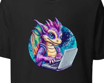 Dragon Programmer T-Shirt, Fantasy Coding Shirt, Developer Unisex Tee