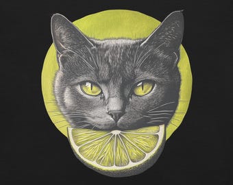 Unisex t-shirt "Green-Eyed Cat Lime Tee – A Purrfect Blend of Style and Quirk"