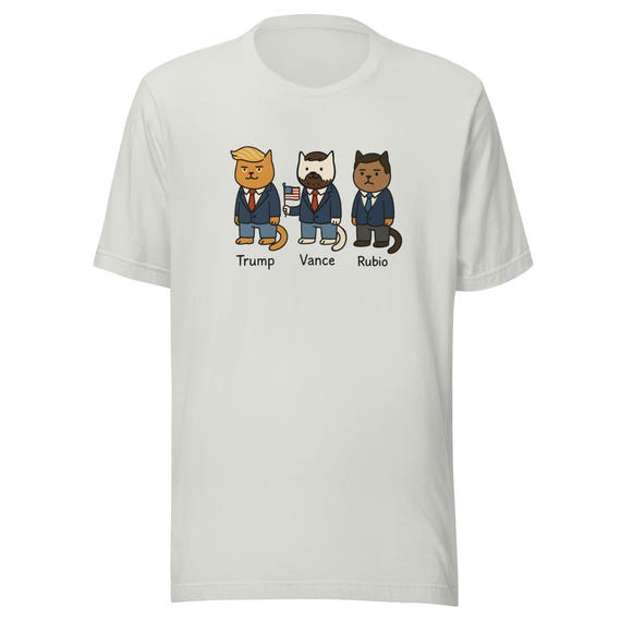 Political Cats T-Shirt, Donald Trump Vance Rubio Cat Tee, Funny Conservative Shirt, MAGA