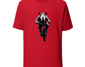Unisex t-shirt "Rhino Rider: The Cycling Heavyweight"