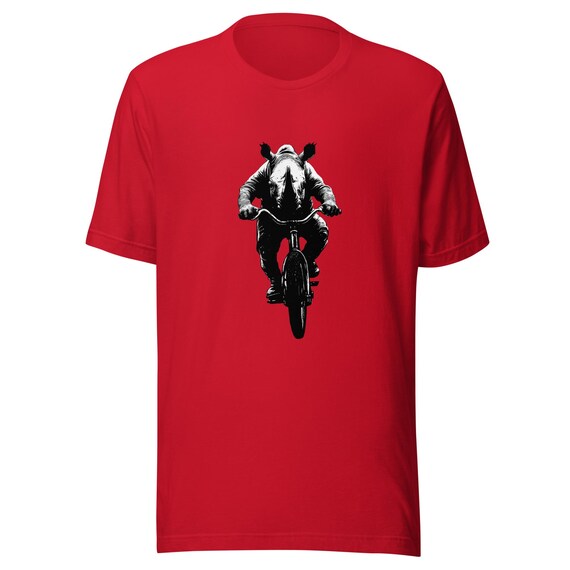 Unisex t-shirt "Rhino Rider: The Cycling Heavyweight"