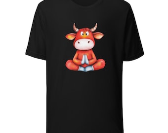 Unisex t-shirt Zen yoga Cow T-Shirt – The Greatest T-Shirt You'll Ever Wear!