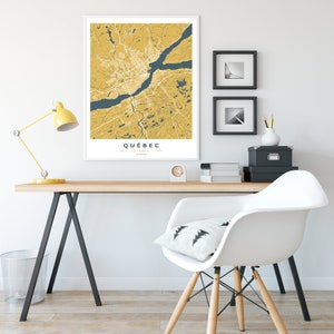 QUEBEC-City Map Print | QUEBEC City Poster | City Map Print | Gift For Men | Wall Decor | Office decor | Modern Map | Map Art