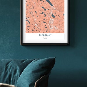TREMBLANT Map Print | TREMBLANT Poster | Modern Map Print | City Map Print | Gift For Him | Wall Decor | Office decor | Modern Map | Map Art