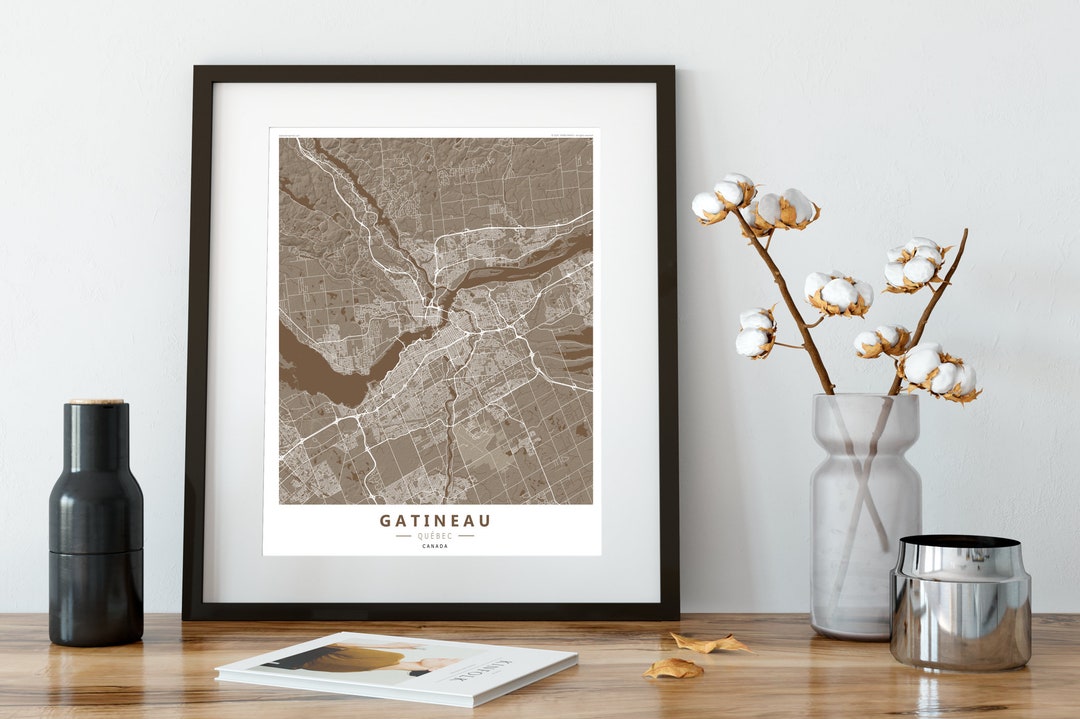 GATINEAU Map Print / GATINEAU Poster / Modern Map Print / City Map