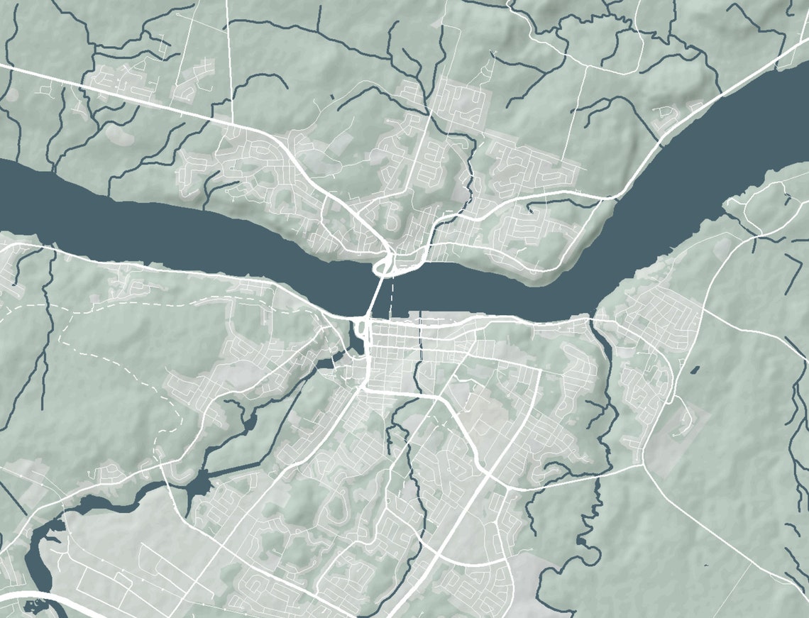 SAGUENAY Map Print SAGUENAY Poster Modern Map Print City Etsy