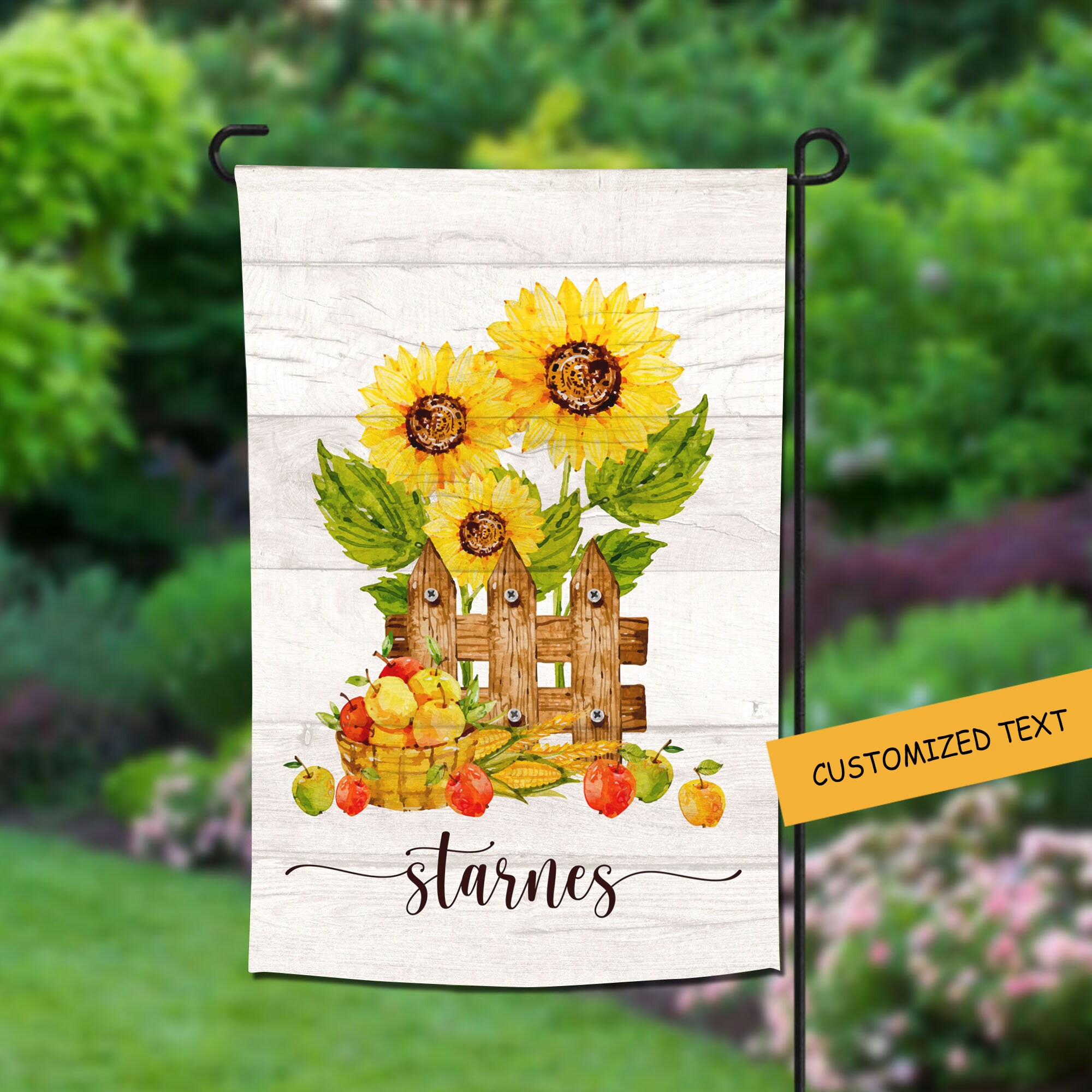 Personalisierte Sonnenblumen Garten flagge Willkommen Sommer | Etsy