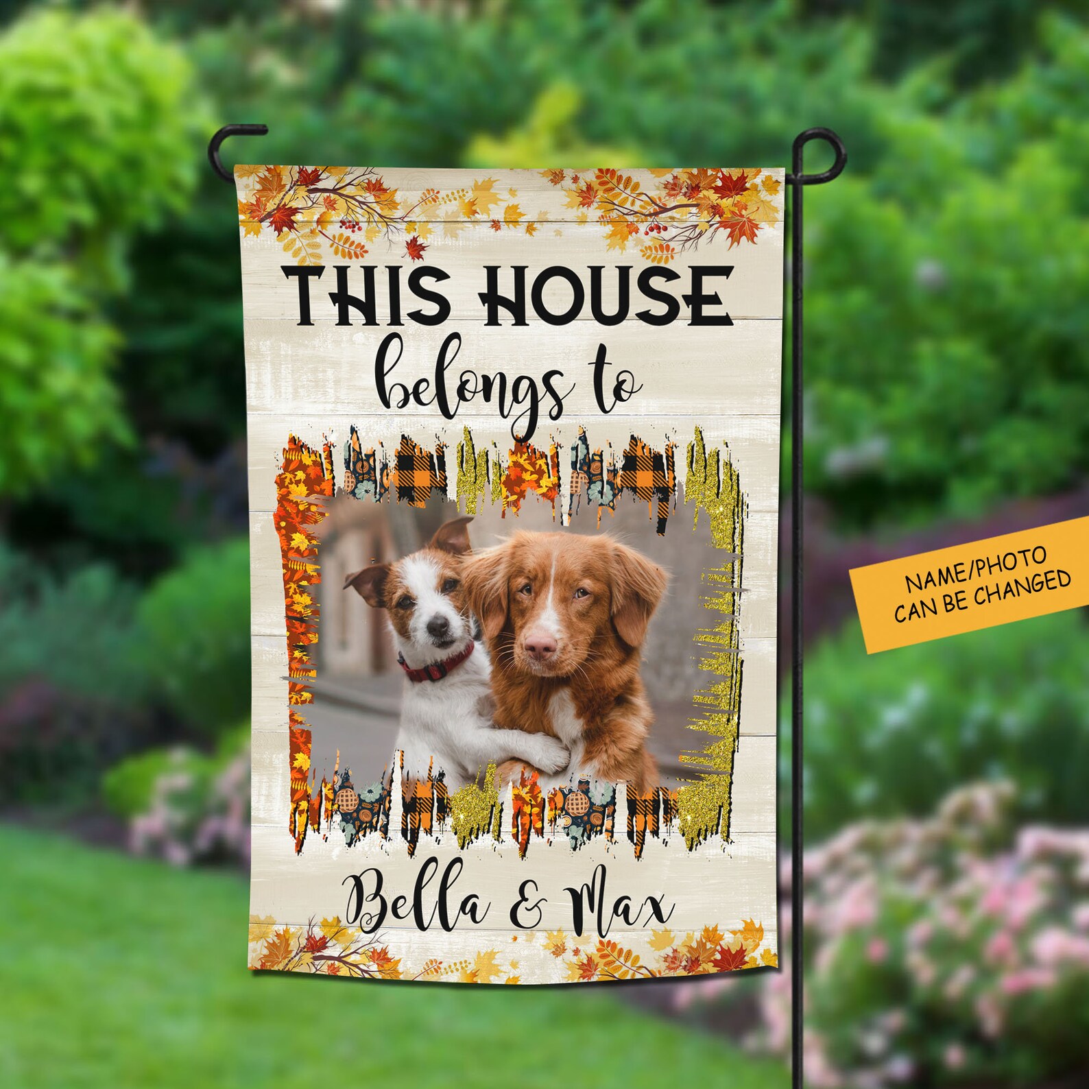 Personalized Photo Pet Garden Flag Dog Cat Yard Flag Etsy