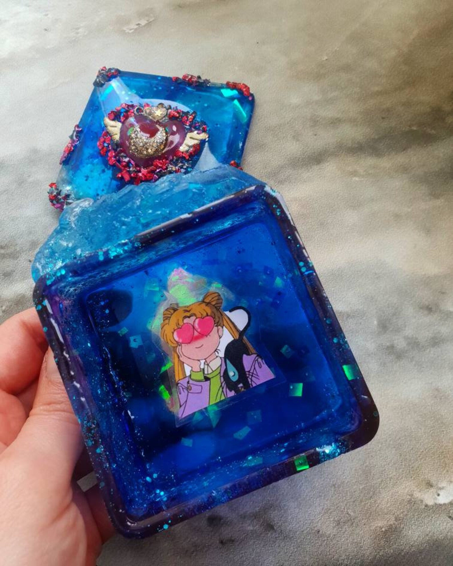 Luxurious Sailor Moon jewelry boxPrincess Serenity trinket Etsy