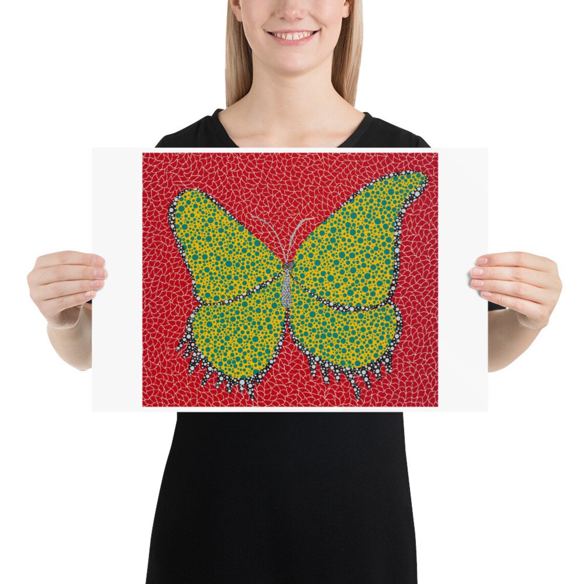 Yayoi Kusama Butterfly infinity Net art Superflat butterfly Etsy