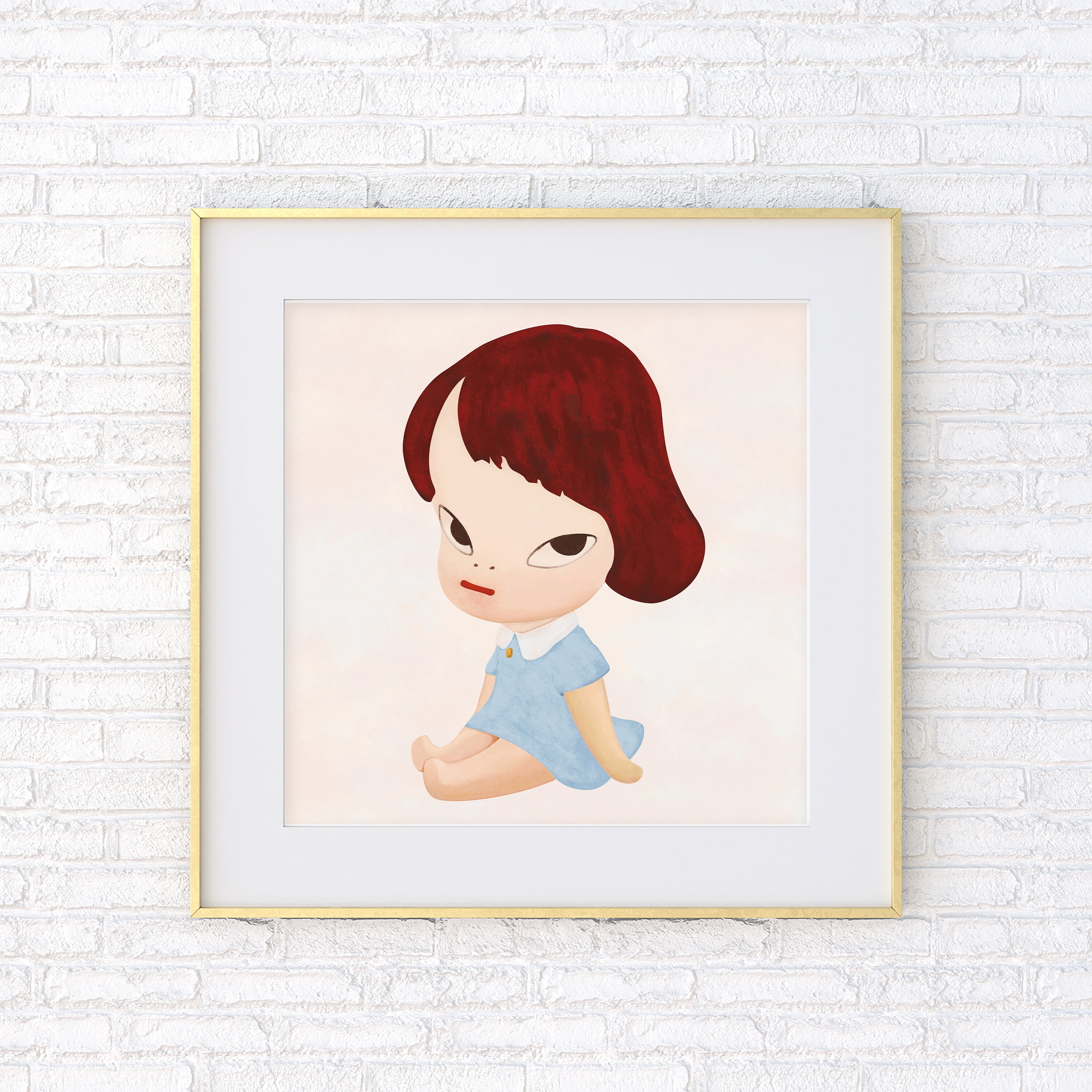 Yoshitomo Nara Hot House Doll In The White Room Iii Giclee Etsy