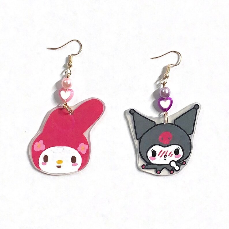 SANRIO My Melody X Kuromi Earrings Etsy