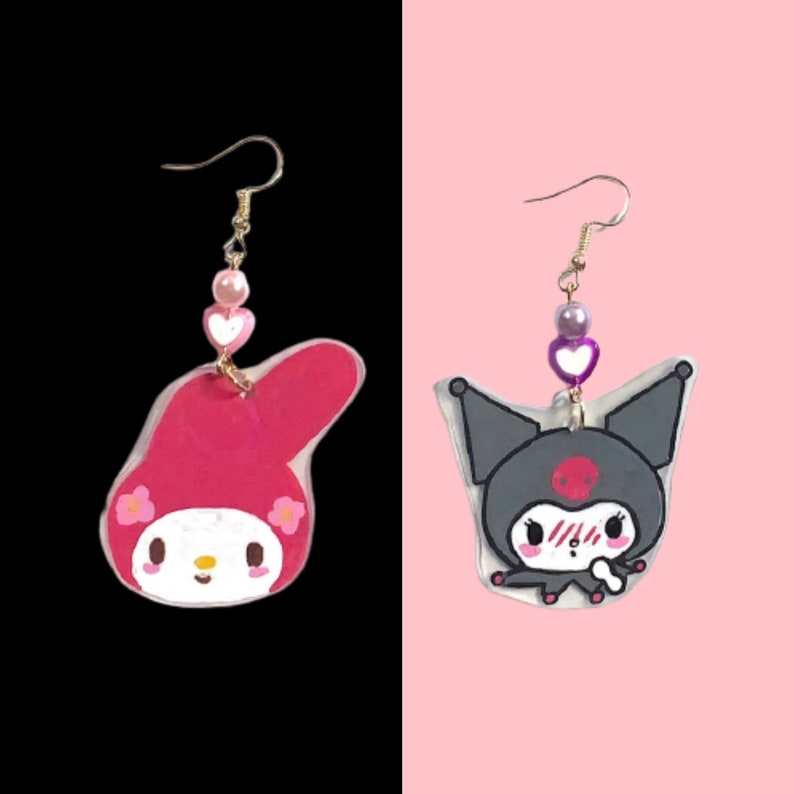 SANRIO My Melody X Kuromi Earrings Etsy