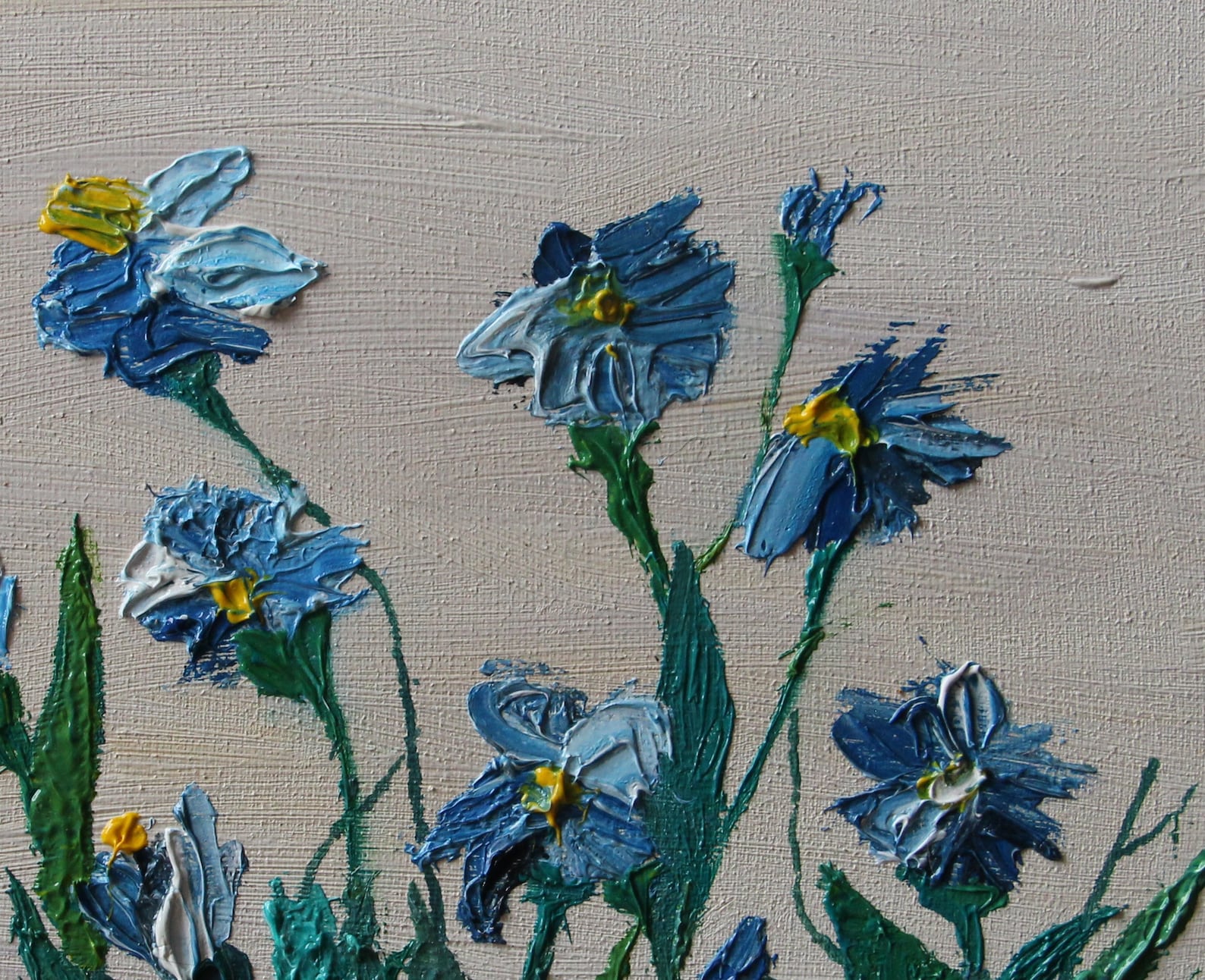 Cornflower oil painting Original Oil Painting flowers Etsy
