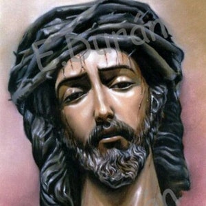 Jesus Christ, Digital print from original artwork, Wall Art,  Religious Art, Spanish Art