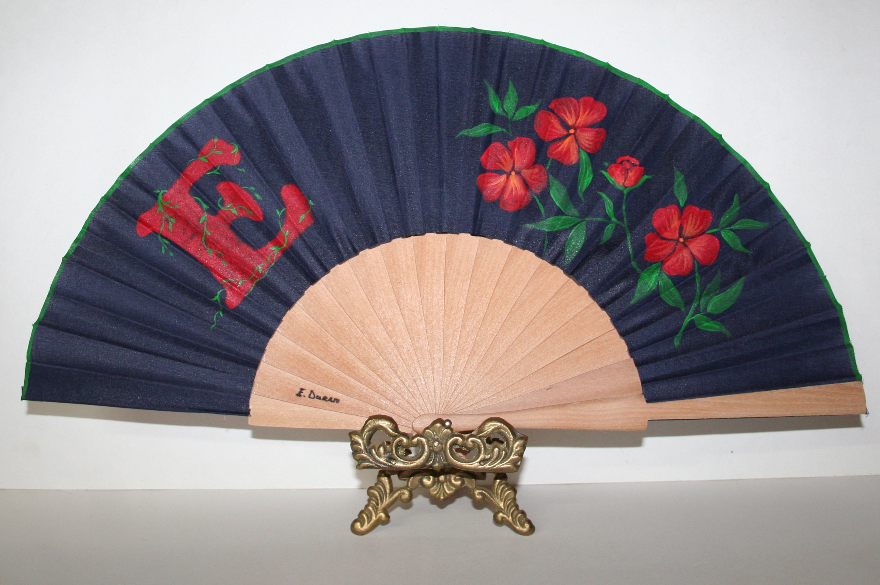 Spanish Hand Fan With Name or Monogram, Hand Fan, Personalized Fan