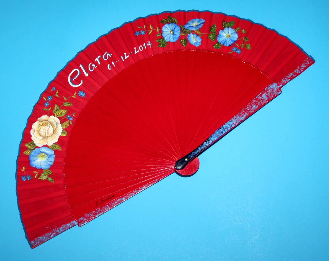 Spanish Hand Fan With Name or Monogram, Hand Fan, Personalized Fan