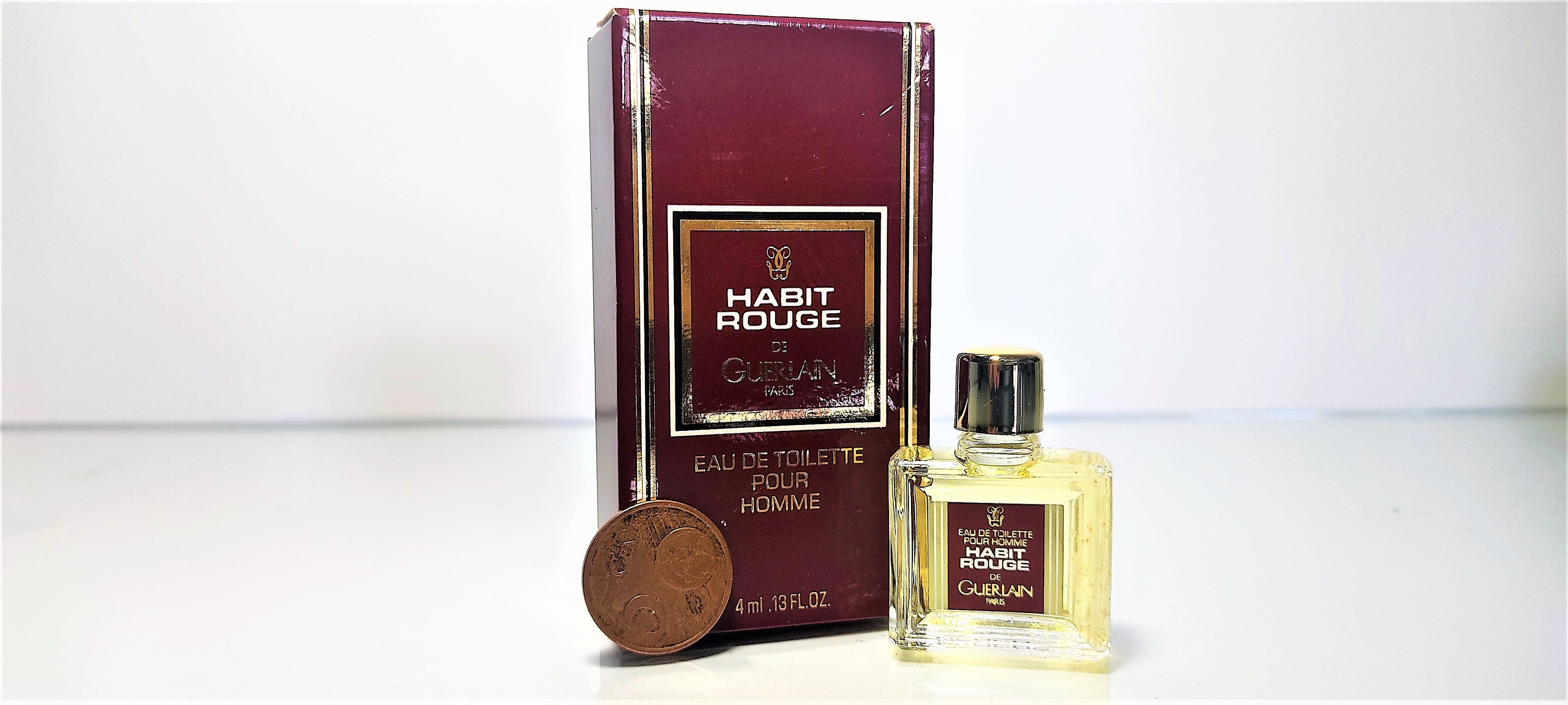 Habit Rouge Guerlain 1965 EAU DE TOILETTE Pour Homme 4 Ml 0.13 