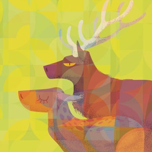 Greeting card - Deer