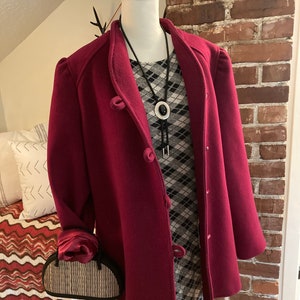 Vintage Wool Coat With Toggle Buttons