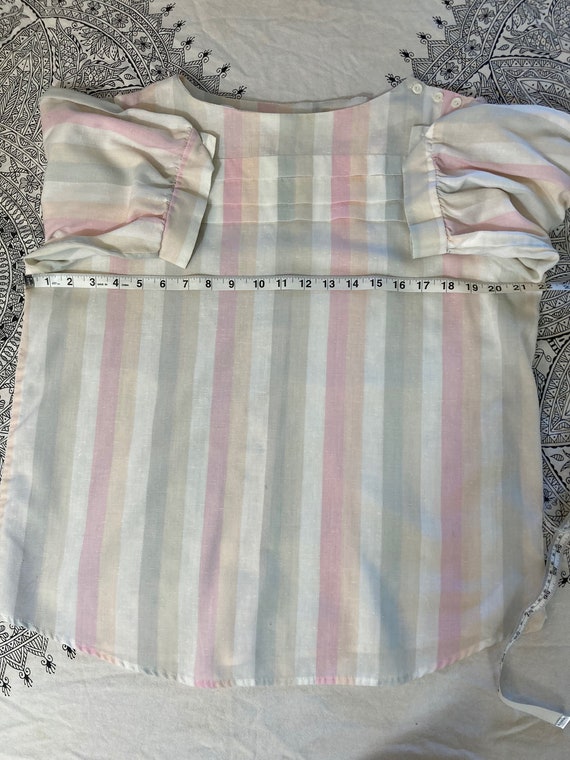 80's Pastel Summer Blouse - image 8