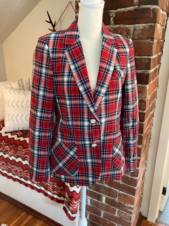 1970's Vintage Plaid Blazer - image 2