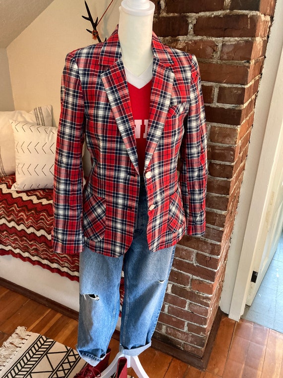 1970's Vintage Plaid Blazer - image 1