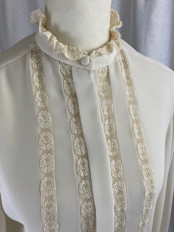 80's Ivory Chiffon Dress