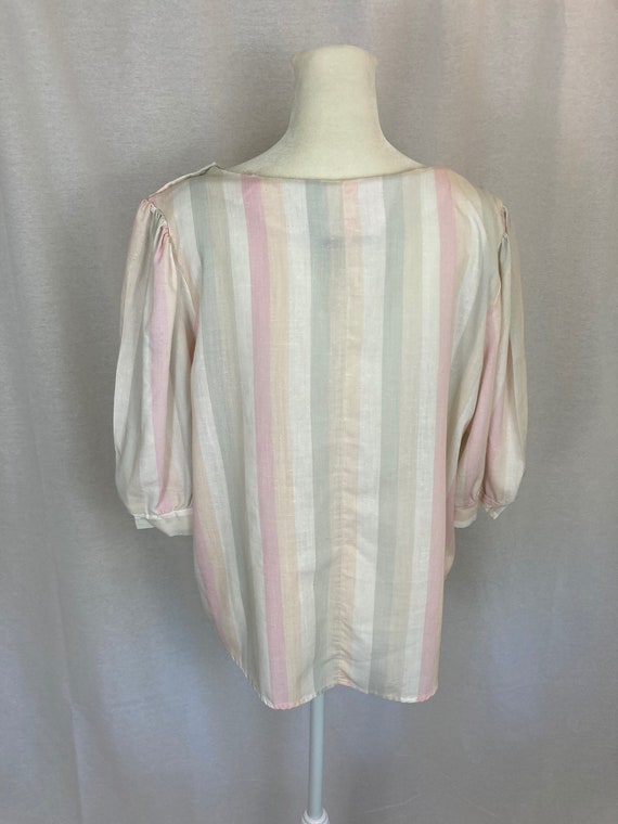 80's Pastel Summer Blouse - image 3