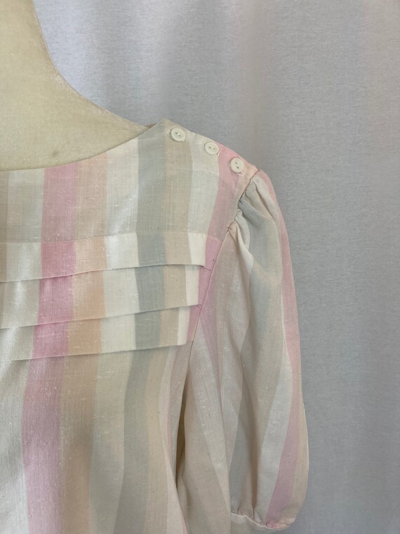 80's Pastel Summer Blouse - image 7