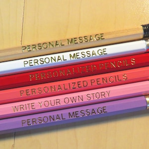 Personalized Pink Tones 2HB Hexagon Pencils, Home Office, Student Gift