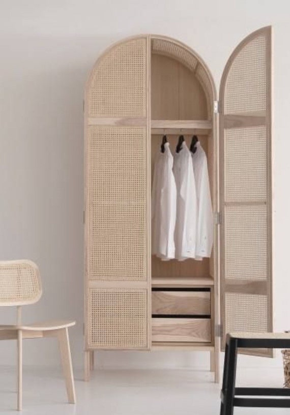 Cane cheap webbing wardrobe