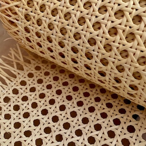 HEXAGON Rattan cane webbing, pre-woven upcycle 24 inch width, diy webbing - multiple sizes available