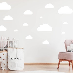 Clouds Set Wall Decal for Baby Room Sticker Stickers Sky Clouds Wall Sticker Children's Room in Different Colors