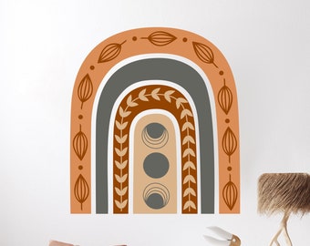 ARCO IRIS V239 Adhesivo de pared en estilo bohemio, adhesivo de pared para habitación de los niños, adhesivo para habitación de bebé, adhesivo para pared, cenefa