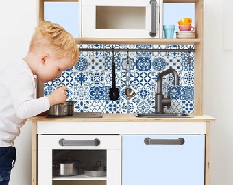 Autocollant IKEA DUKTIG Cuisine pour enfants Cuisine pour enfants Film adhésif Film de meubles Autocollants Chambre d’enfant (Sans meubles) Mediterran IKK-K705