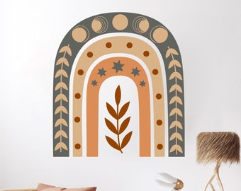 ARCO IRIS V241 Adhesivo de pared en estilo bohemio, adhesivo de pared para habitación de los niños, adhesivo para habitación de bebé, adhesivo para pared, cenefa