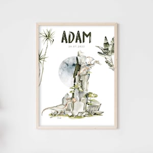 Baby Gift Personalized Poster Premium P750 / Dinosaur / Children&#39;s Room Decoration Murals Pictures CANVAS Art Print Wall Art Dino