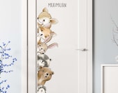 Adesivo porta Camera per bambini T104 Baby Deer Fox Rabbit Bear ...