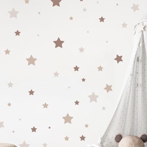 Star Sticker 94 Pieces Wall Decal for Baby Room V281 Sticker Star Wall Sticker Nursery Star Set | BEIGE