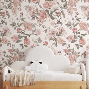 Rosen Tapete für das Kinderzimmer Fototapete Kindertapete Babyzimmer Floral Blumen TP170