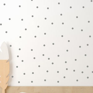 Points Set 108 Pieces Wall Decal for Baby Room V293 Sticker Sticker Circle Wall Sticker Children&#39;s Room Circles Dots Adhesive Dots | GREY